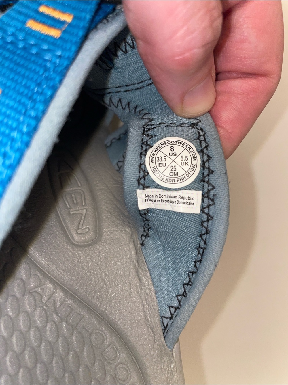 Keen Newport Slide Teal Blue Closed-Toe Adventure Sandals - Picture 4 of 6